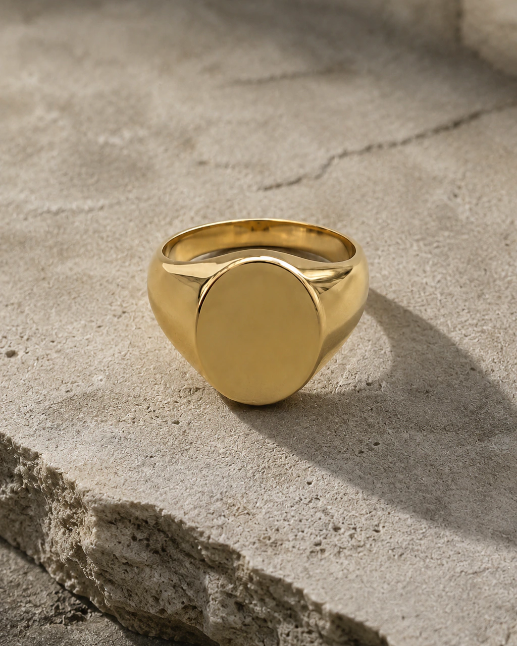 The same ring on natural stone